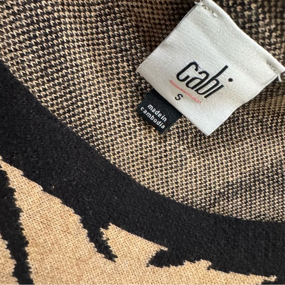 CAbi Dani Pullover Brown Black Zebra stripe ❤️ - Picture 3 of 7